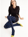 Colanti Fiore Retro Blue 60 den model retro bleumarin negru