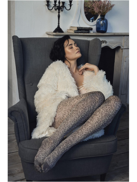 Colanti dama cu model Fiore Herbarium in flori 30 den 2